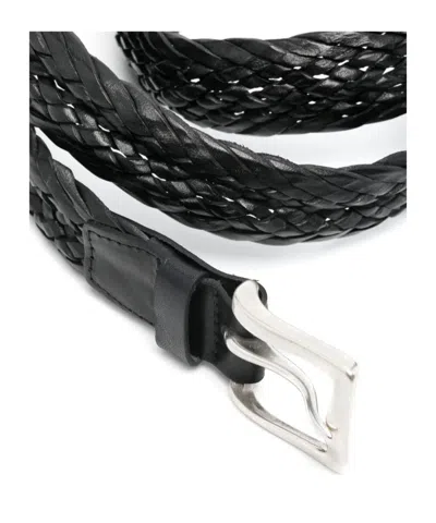Orciani Toledo Leather Belt In Black