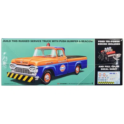 Amt Skill 2 1960 Ford F-100 Pickup Truck With Trailer 3-in-1 1-25 Scale Model Kit