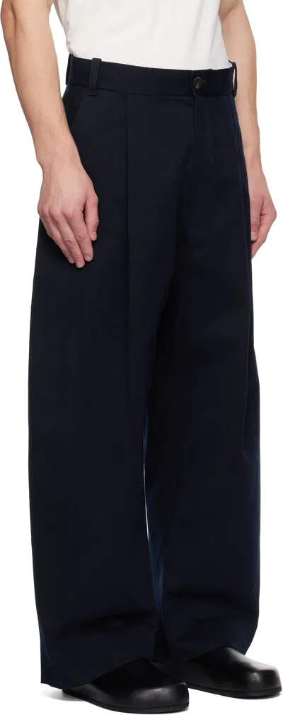 Studio Nicholson Belt Loops Slacks In Black