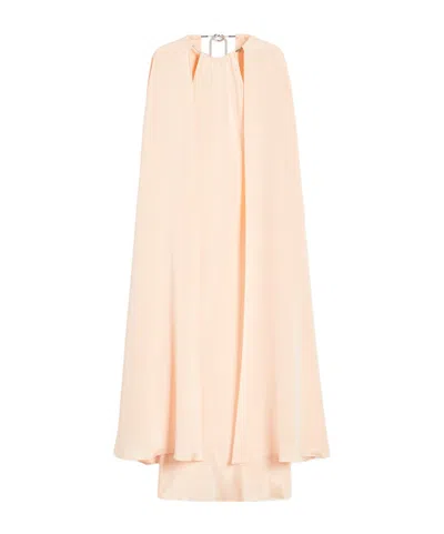 Max Mara Knee Length Dress With Back Tie Detail In Nude