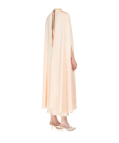 Max Mara Knee Length Dress With Back Tie Detail In Nude