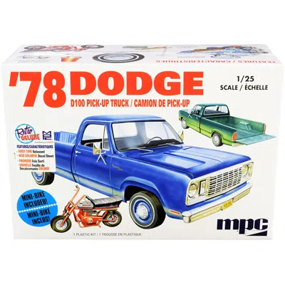 Mpc Skill 2 1978 Dodge D100 Pickup Truck With Mini Bike 1 By 25 Scale Model Kit