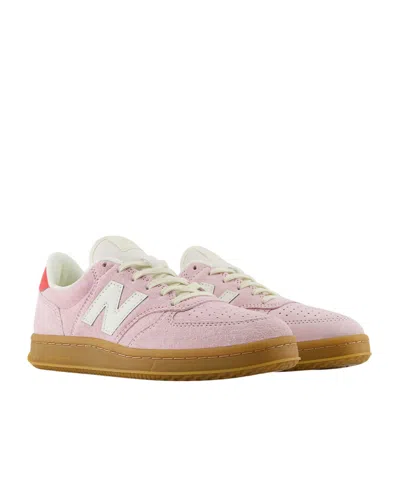 New Balance T500 Woman Sneakers Light Pink Size 7.5 Leather In Multicolor