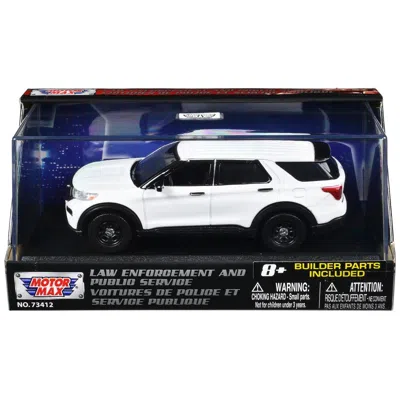 Motormax 2022 Ford Police Interceptor Utility White Unmarked "custom Builder's Kit" "law Enforcement And Publ