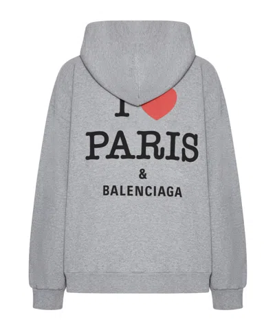 Balenciaga Woman Grey Sweatshirts In Gray