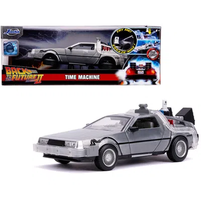 Jada Toys Jada Delorean Brushed Metal Time Machine With Lights Flying Version Back To The Future Part Ii 1989 