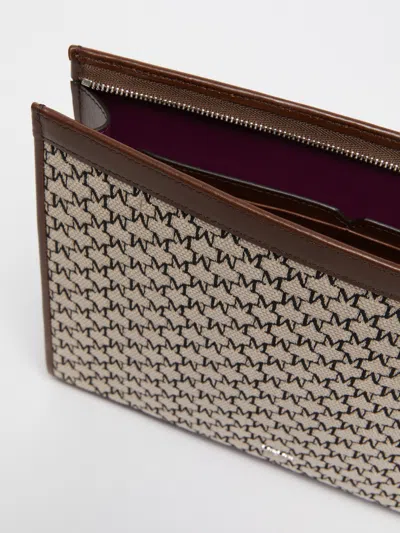 Max Mara Monogram Chain Strap Rectangular Clutch In Nude