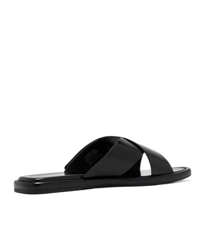 Tory Burch T Lock Cross Band Slide In Black