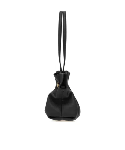 Ferragamo Soft-structured Shoulder Bag With Minimalist Design In Black
