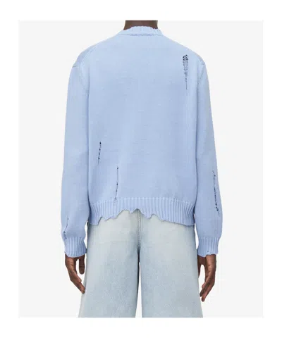 Alexander Mcqueen Mcqueen Skull Sweater In Blue