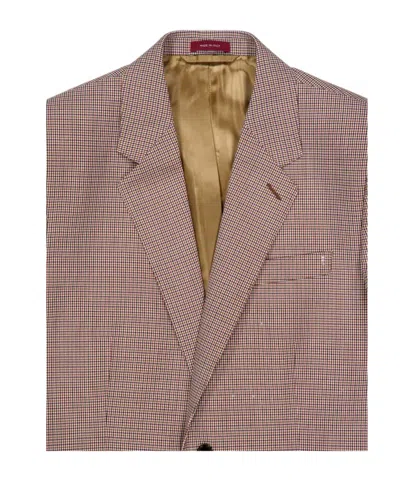 Gucci Gingham-pattern Blazer In Multi