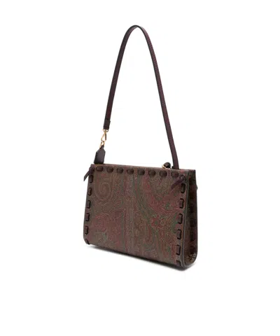 Etro Detachable Strap Rectangular Clutch Bag In Multi