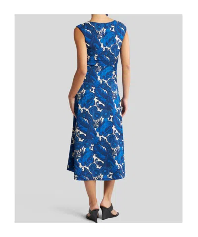Etro All-over Printed Dress In Blue