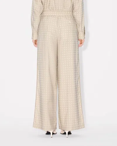 Kenzo Pattern-jacquard Trousers In Nude