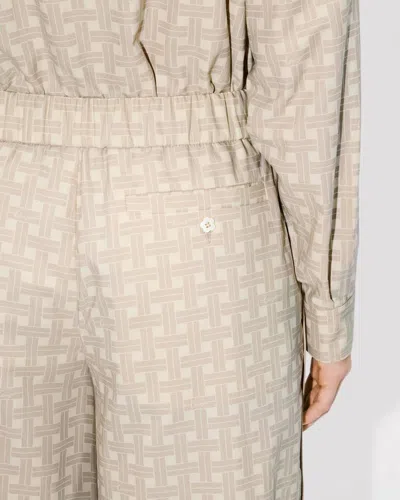 Kenzo Pattern-jacquard Trousers In Nude