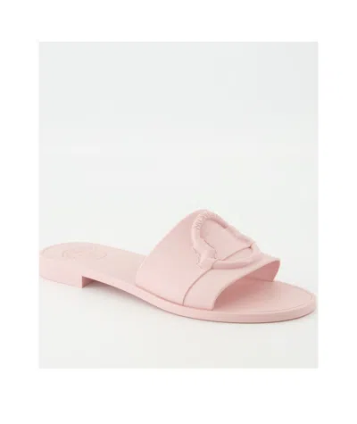 Moncler Bell Slip-on Sliders In Pink