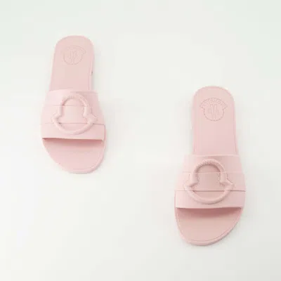Moncler Bell Slip-on Sliders In Pink