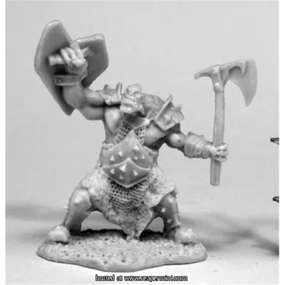 Reaper Miniatures 25mm Scale Orc Slayer, Axe & Shield