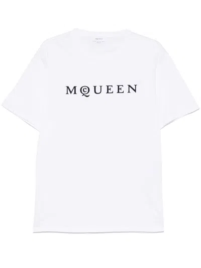 Alexander Mcqueen Logo Cotton T-shirt In White