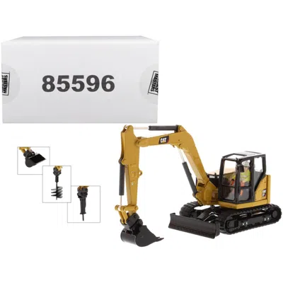 Diecast Masters Cat Caterpillar 308 Cr Next Generation Mini Hydraulic Excavator With Work Tools & Operator High Line