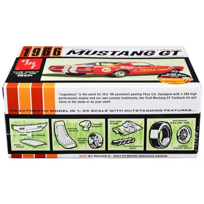 Amt Skill 2 1966 Ford Mustang Gt Fastback 1-25 Scale Model Kit