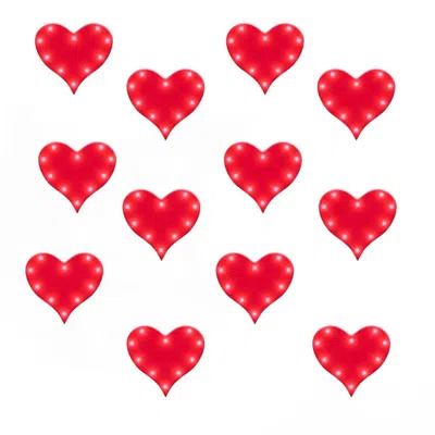Blinkee Heart Flashing Battery Operated Body Light Lapel Pins Red - Pack Of 12
