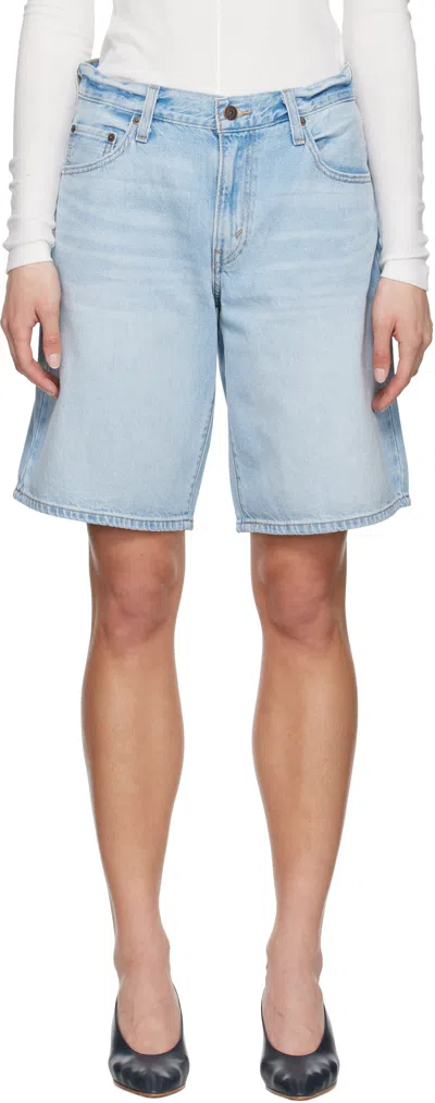 Levi's Blue Baggy Dad Denim Shorts In Pick Sides