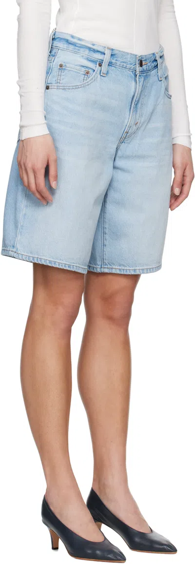 Levi's Blue Baggy Dad Denim Shorts In Pick Sides
