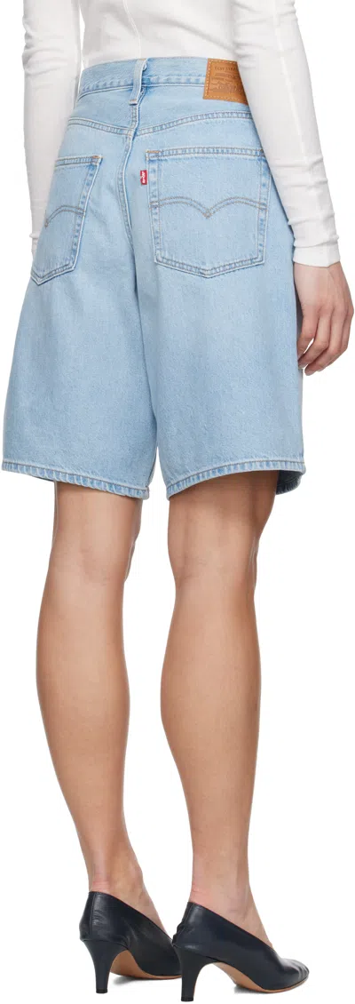 Levi's Blue Baggy Dad Denim Shorts In Pick Sides