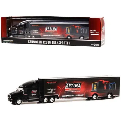 Greenlight Kenworth T2000 Transporter With Black Optima Batteries-the Ultimate Power Source Hobby Exclusive Ser