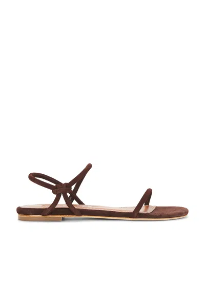 Staud Laurel Suede Sandals In Mahogany
