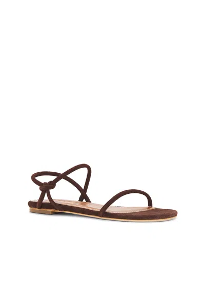 Staud Laurel Suede Sandals In Mahogany