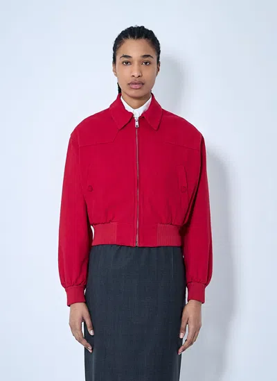 Prada Canvas Jacket In Red