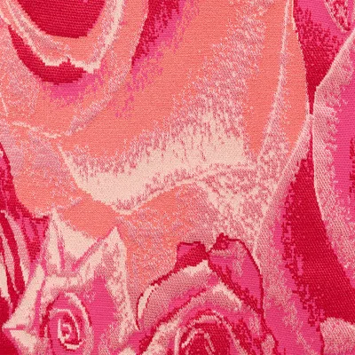 Roberto Cavalli Mini Dress With Garden Rose Print In Rosa