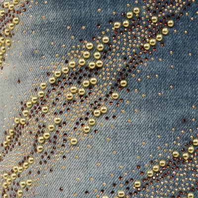 Roberto Cavalli Zebra Studded And Rhinestone Patterned Shorts In Blu Scuro 193921