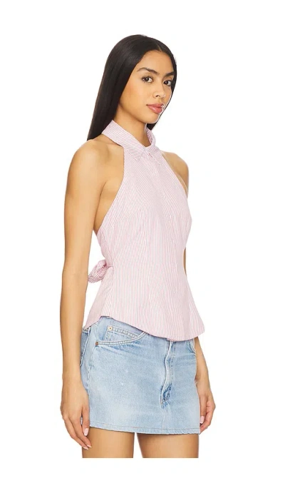 More To Come Lisseth Open Back Top In Rose