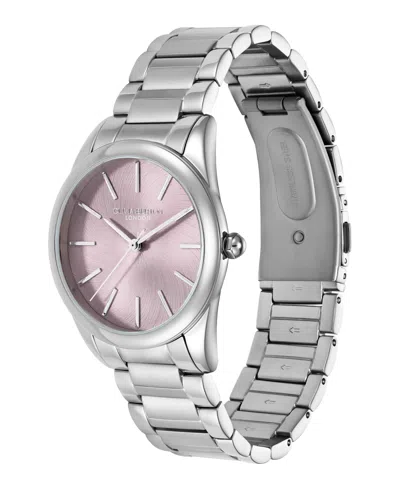Olivia Burton Women's Glowful Silver Tone Stainless Steel Bracelet Watch, 34mm In Purple