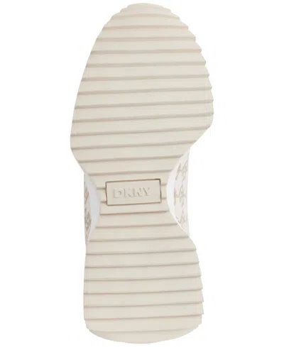 Dkny Women's Naples Monogram Low-top Sneakers In Bone