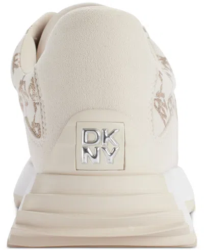Dkny Women's Naples Monogram Low-top Sneakers In Bone