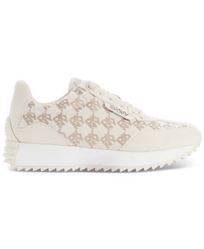 Dkny Women's Naples Monogram Low-top Sneakers In Bone