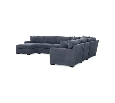 Macy's Radley 5-pc. Fabric Sleeper Sectional Sofa, Created For  In Naval Blue