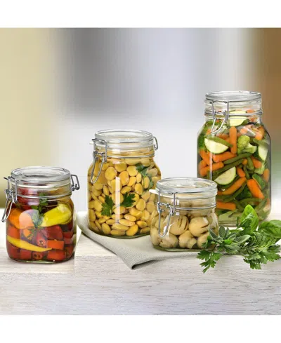 Bormioli Rocco Fido 135.25-oz. Glass Jars, Set Of 6 In Clear