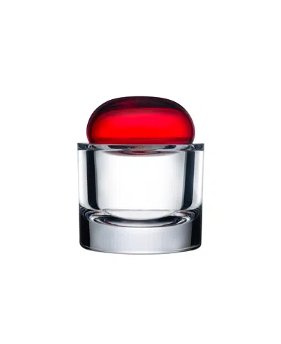 Nude Glass Nude Ecrin Lidded Vessel - Small Lid In Red