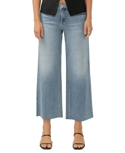Silver Jeans Co. Women's Suki Mid Rise Curvy Fit Wide Leg Jeans In Blue