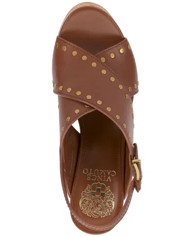Vince Camuto Women's Ellna Wedge Sandals In Caramello Brown