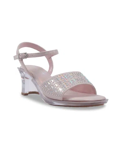 Kenneth Cole Reaction Little And Big Girls Cinderella Shine Almond Toe Heels In Blush