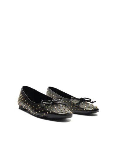 Schutz Arissa Flat In Black Stud