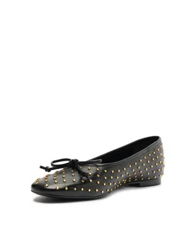 Schutz Arissa Flat In Black Stud