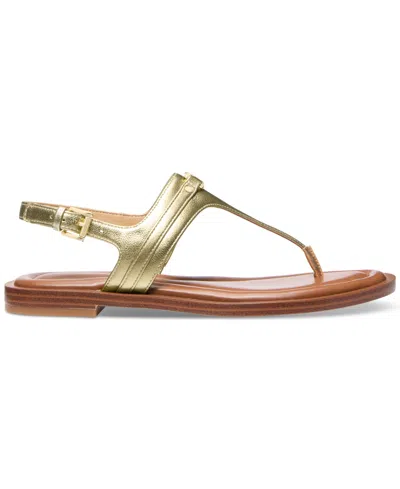 Michael Kors Mandy Thong Sandal Sandal In Pale Gold