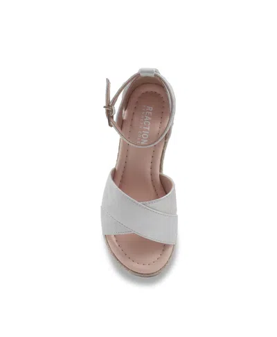 Kenneth Cole Reaction Little And Big Girls Anastasia Charlie Cork Wedge Sandals In White